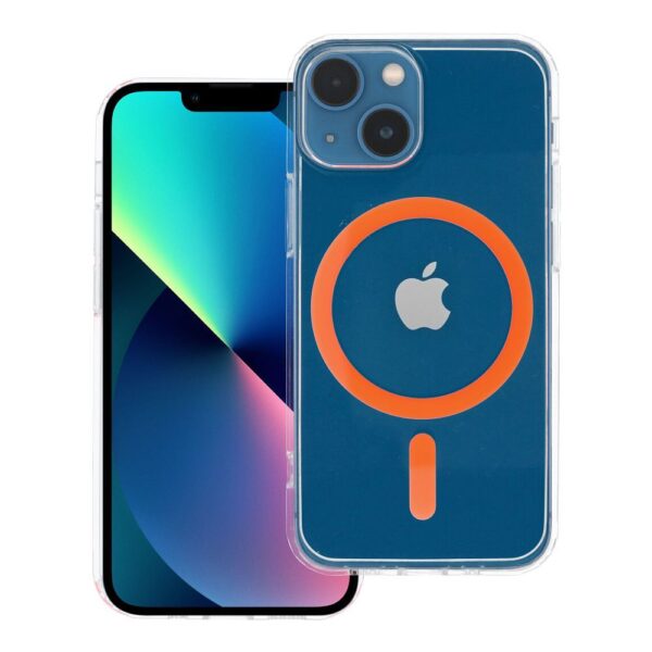 19a8db3effc950579324fffaaa30828f Drop Glue Colorful Ring Mag Cover compatible with MagSafe for IPHONE 13 MINI orange