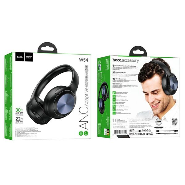 HOCO wireless headphones bluetooth ANC W54 black