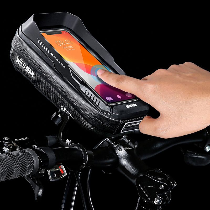 WILDMAN traveling bag for bike handlebars with zipper 0,5L (4 "- 7") XT3S black