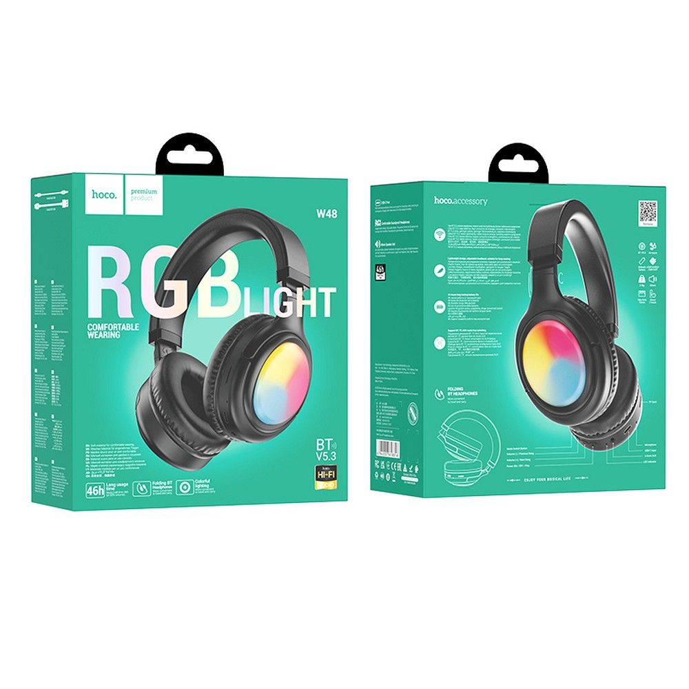 HOCO wireless headphones bluetooth W48 black
