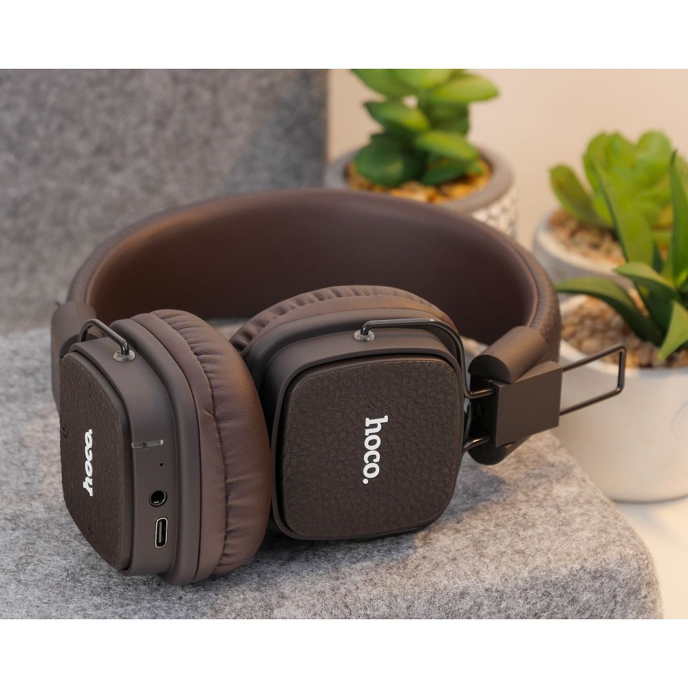 2169bdaefa64f406a3f1b69efb82f97d HOCO wireless headphones bluetooth W56 brown