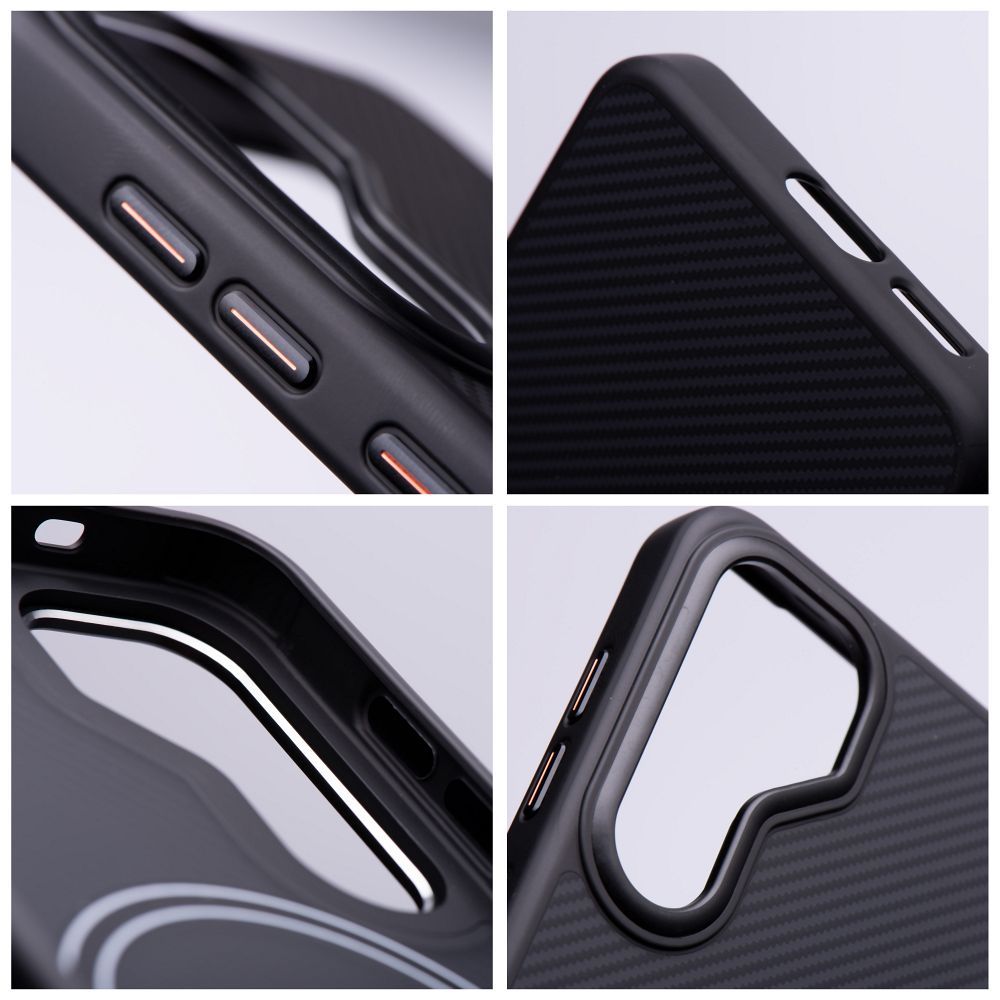 Carbon Elite Mag Cover compatible with MagSafe for SAMSUNG S25 black