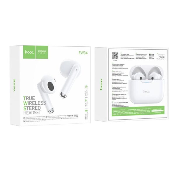 EOL HOCO wireless bluetooth earphones TWS EW34 white