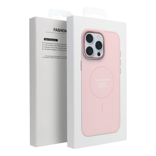 FRAME MAG COVER Case compatible with MagSafe for SAMSUNG A36 powder pink