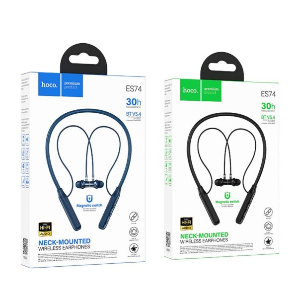 23fea7639bf23c1024db612588ada1f0 HOCO wireless earphones bluetooth ES74 blue