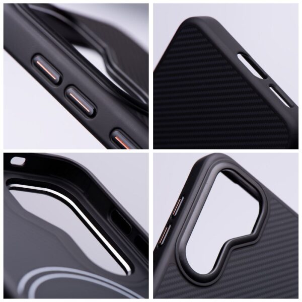 Carbon Elite Mag Cover compatible with MagSafe for SAMSUNG S25 PLUS black