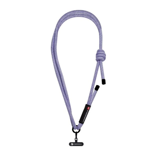 FORCELL F-DESIGN S10X165 crossbody phone lanyard with adjustable length (max 82,5cm in the loop) gray purple