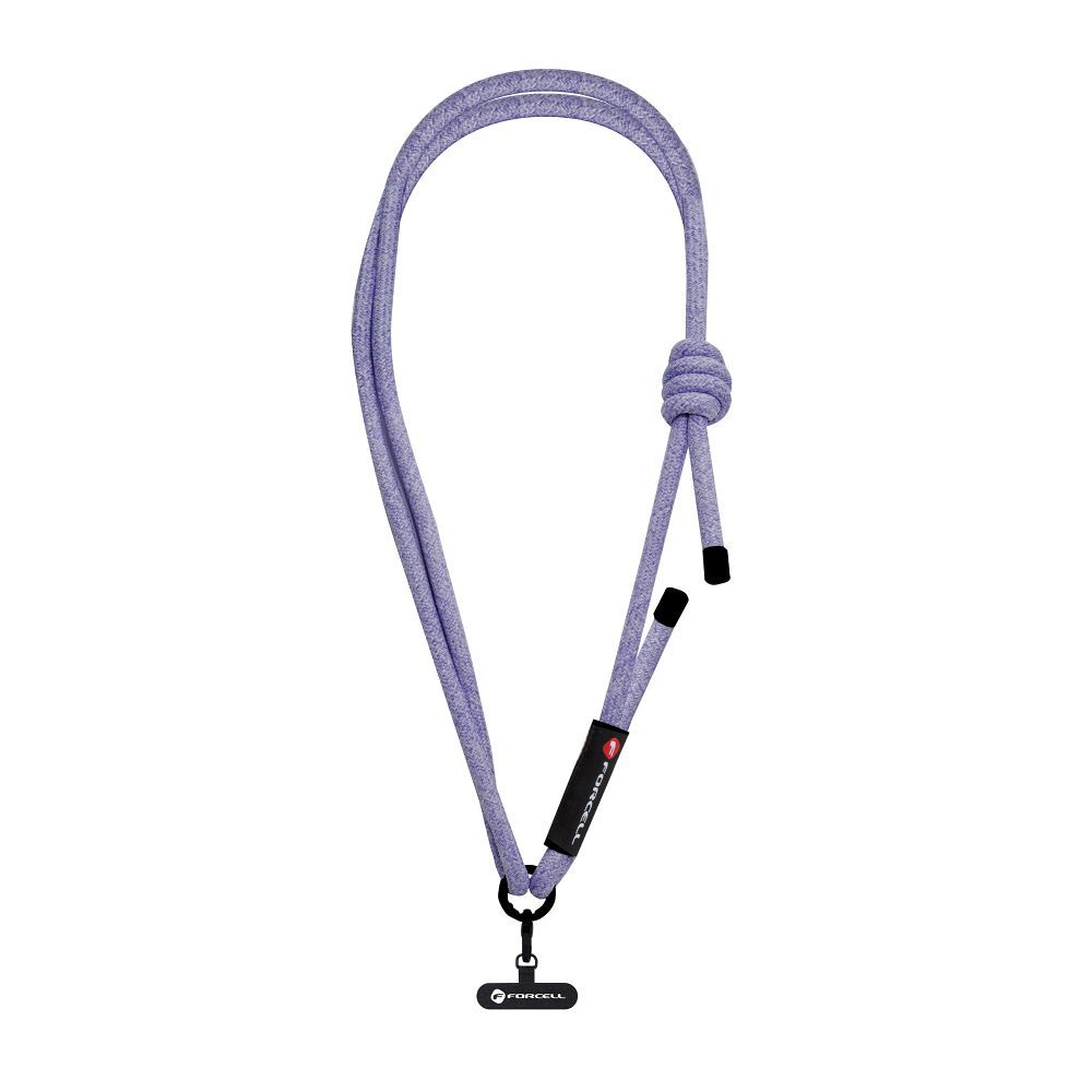 FORCELL F-DESIGN S10X165 crossbody phone lanyard with adjustable length (max 82,5cm in the loop) gray purple