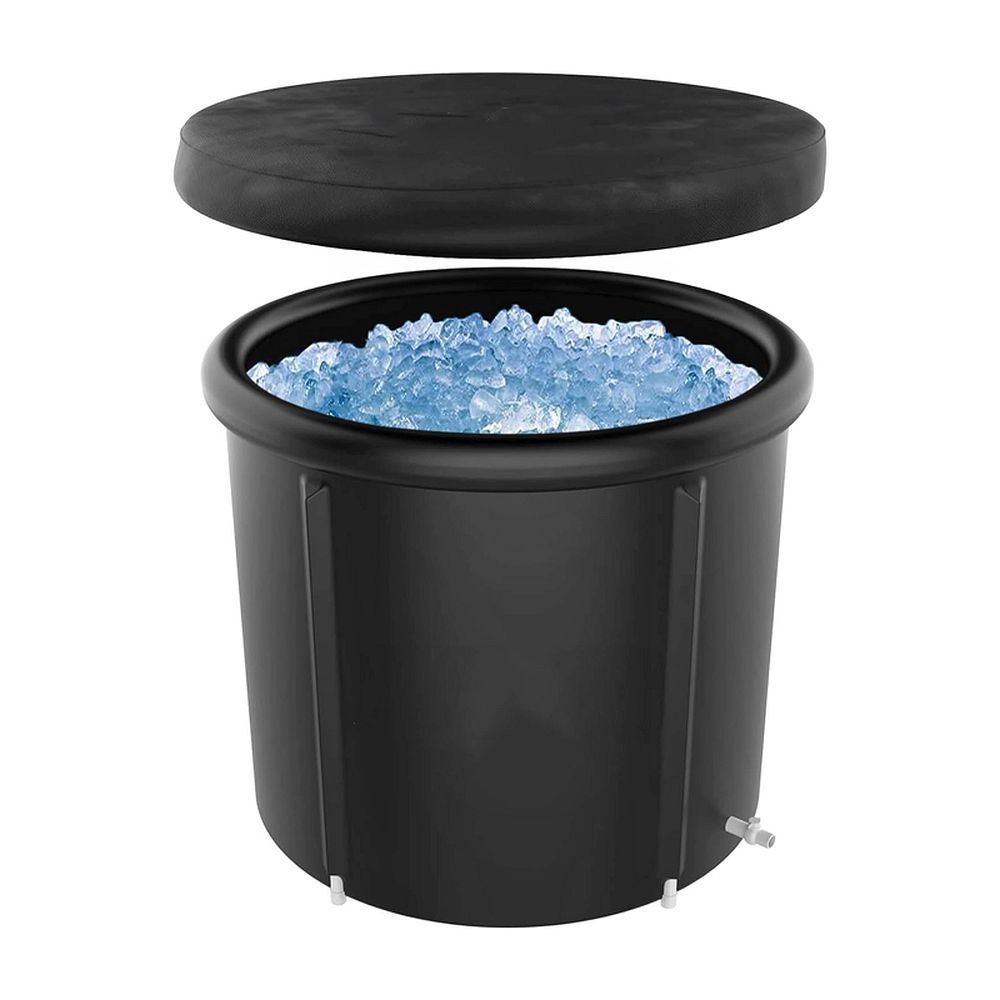 Foldable portable inflatable bathtub 75 x 80 cm black