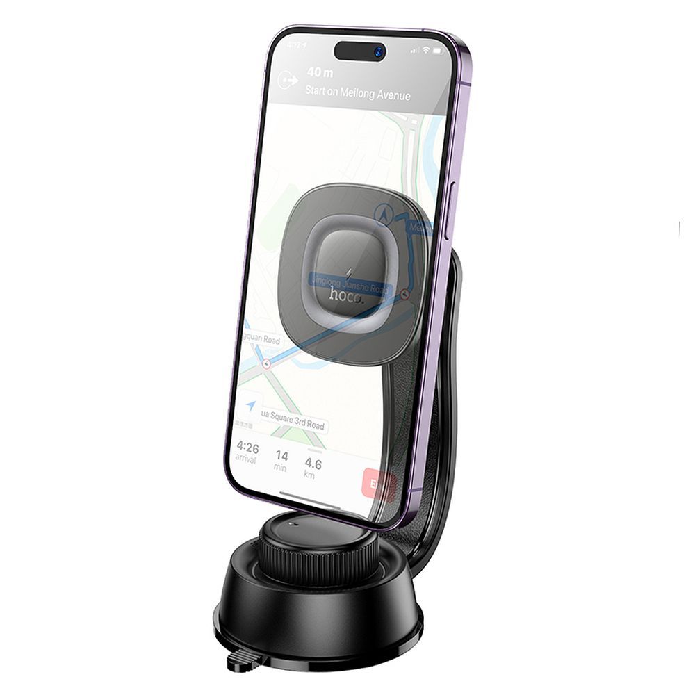 Car phone holder induction Hoco 15W center console HW31 black