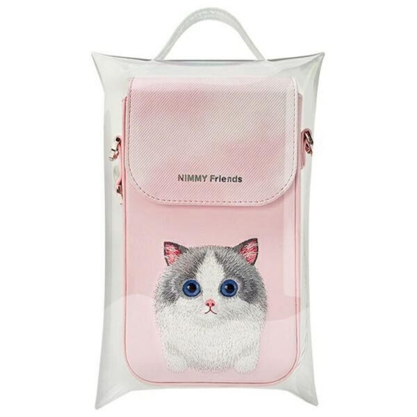 NIMMY phone bag BIG EYED PET 2.0 Cat pink