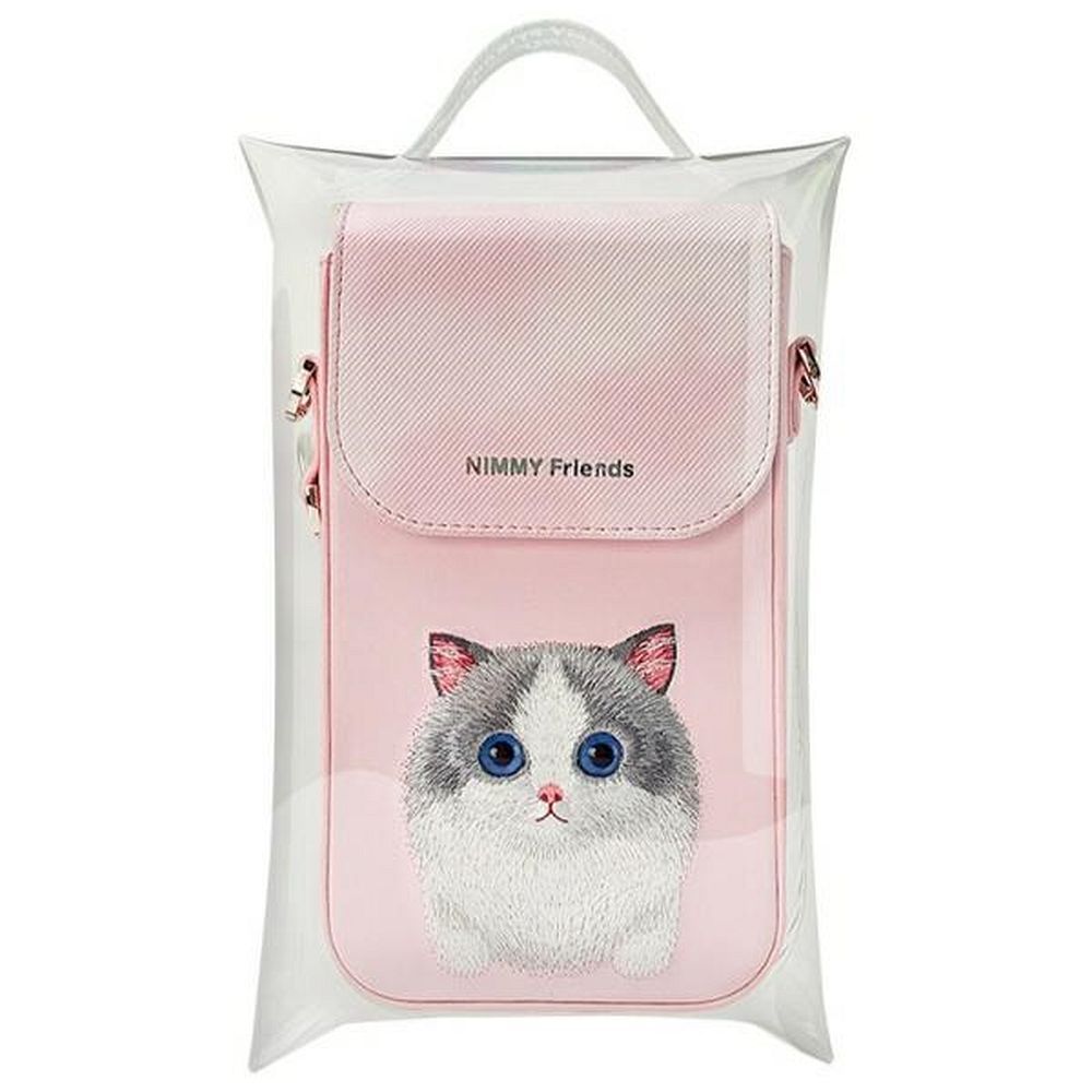 NIMMY phone bag BIG EYED PET 2.0 Cat pink
