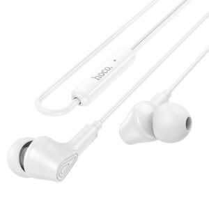 HOCO wire earphones Jack 3,5 mm with microphone M102 white