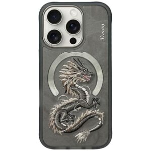 2848d7410aab27d605f51b56888389db NIMMY case DRAGON compatible with MagSafe for IPHONE 16 Pro Max gray