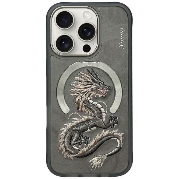 2848d7410aab27d605f51b56888389db NIMMY case DRAGON compatible with MagSafe for IPHONE 16 Pro Max gray