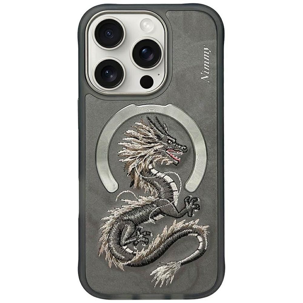 2848d7410aab27d605f51b56888389db NIMMY case DRAGON compatible with MagSafe for IPHONE 16 Pro Max gray
