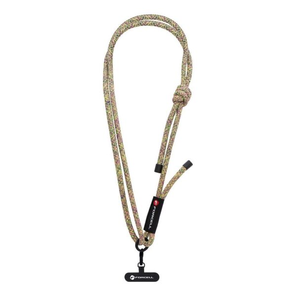 FORCELL F-DESIGN S10X165 crossbody phone lanyard with adjustable length (max 82,5cm in the loop) green pink purple