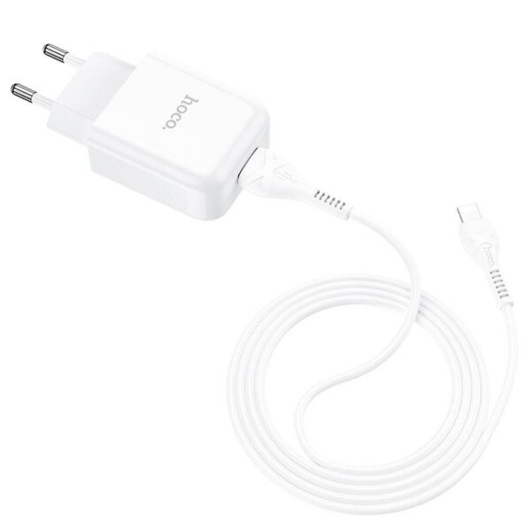 HOCO travel charger USB A + cable USB A to Lightning 2A N2 white