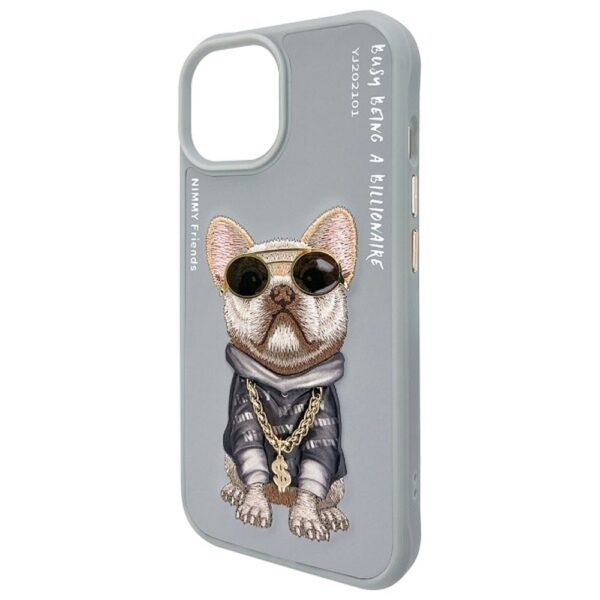 2911c355de048f574875ad70a1814f9f NIMMY case GLASSES COOL DOG for IPHONE 15 gray