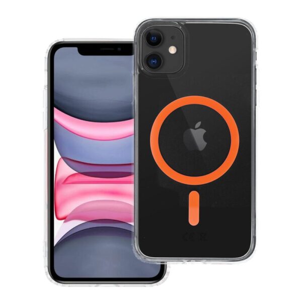 299e881e63d3954f39824dcd8acfe4ff Drop Glue Colorful Ring Mag Cover compatible with MagSafe for IPHONE 11 orange