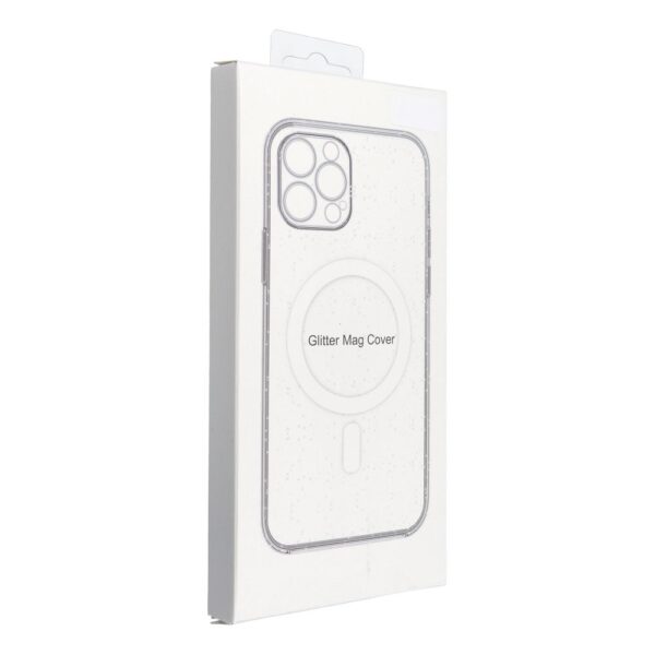 CLEAR MAG COVER case with camera protection compatible with MagSafe for IPHONE 17 Pro Max transparent glitter