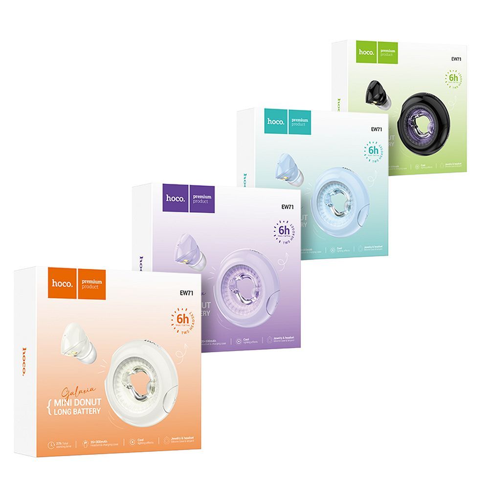 HOCO wireless earphones bluetooth TWS EW71 milky white