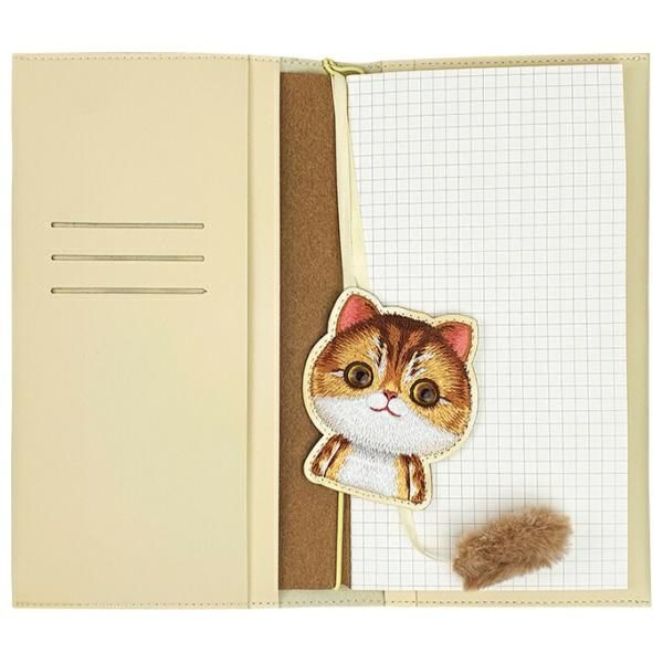 2c955fd8b59f9ba0a25b76ab12fcb96c NIMMY set 2in1 notebook + pen BIG EYED PET 2.0 Cat khaki