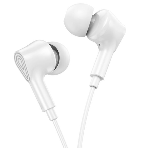 HOCO wire earphones Jack 3,5 mm with microphone M102 white