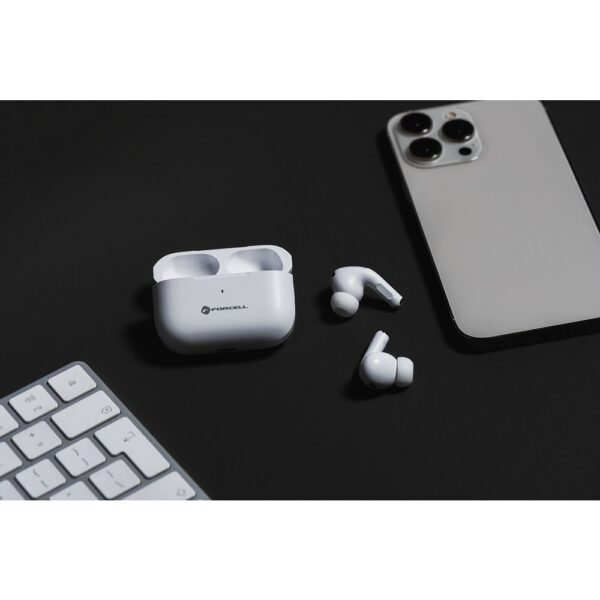 2e7693f8e73bd11057bfbe579b613f83 FORCELL F-AUDIO Master Pro wireless earphones bluetooth TWS white