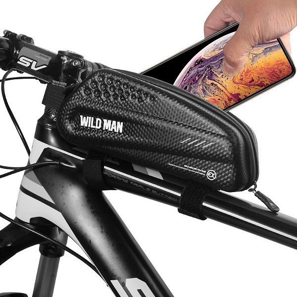 WILDMAN traveling bag for bike frame with zipper 1L EX black