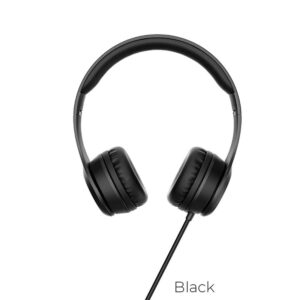 HOCO wire headphones Jack 3,5 mm with microphone W21 black