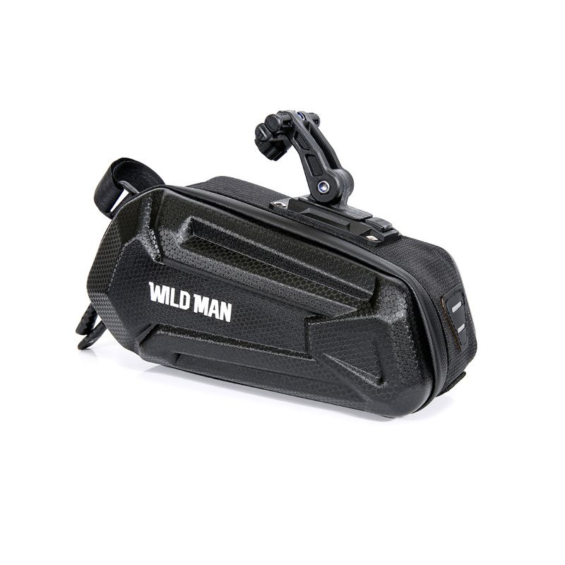 WILDMAN traveling bag under bike saddle with zipper 1,2L XT7 black