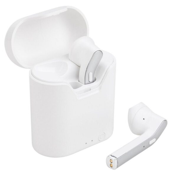 3381233ef5808c887903e8eba987eb39 ART wireless earphones bluetooth TWS + docking station Micro USB AP-TW-B2 white silver