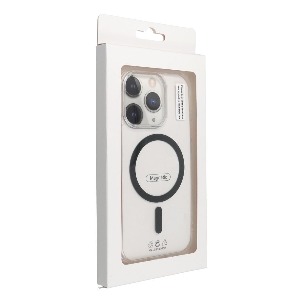 Drop Glue Colorful Ring Mag Cover compatible with MagSafe for SAMSUNG A17 black