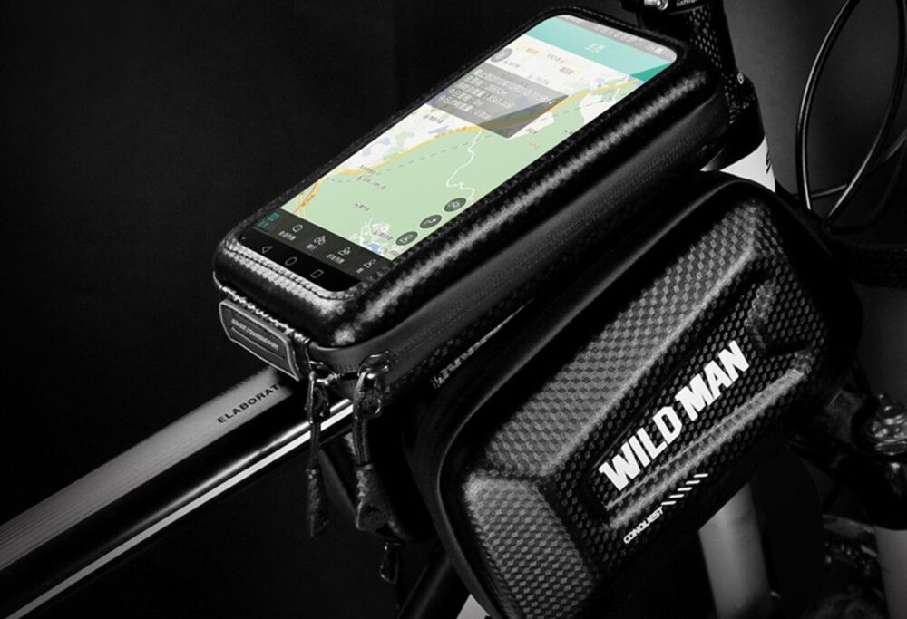 WILDMAN traveling bag for bike frame with zipper 1,2L (4"-7") E6S black