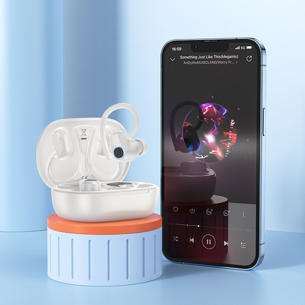 EOL HOCO wireless bluetooth earphones TWS EQ8 milky white