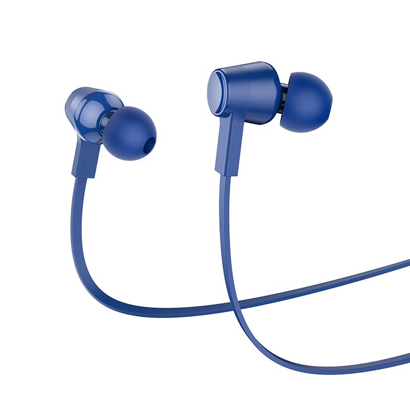 HOCO wire earphones Jack 3,5 mm with microphone M86 blue
