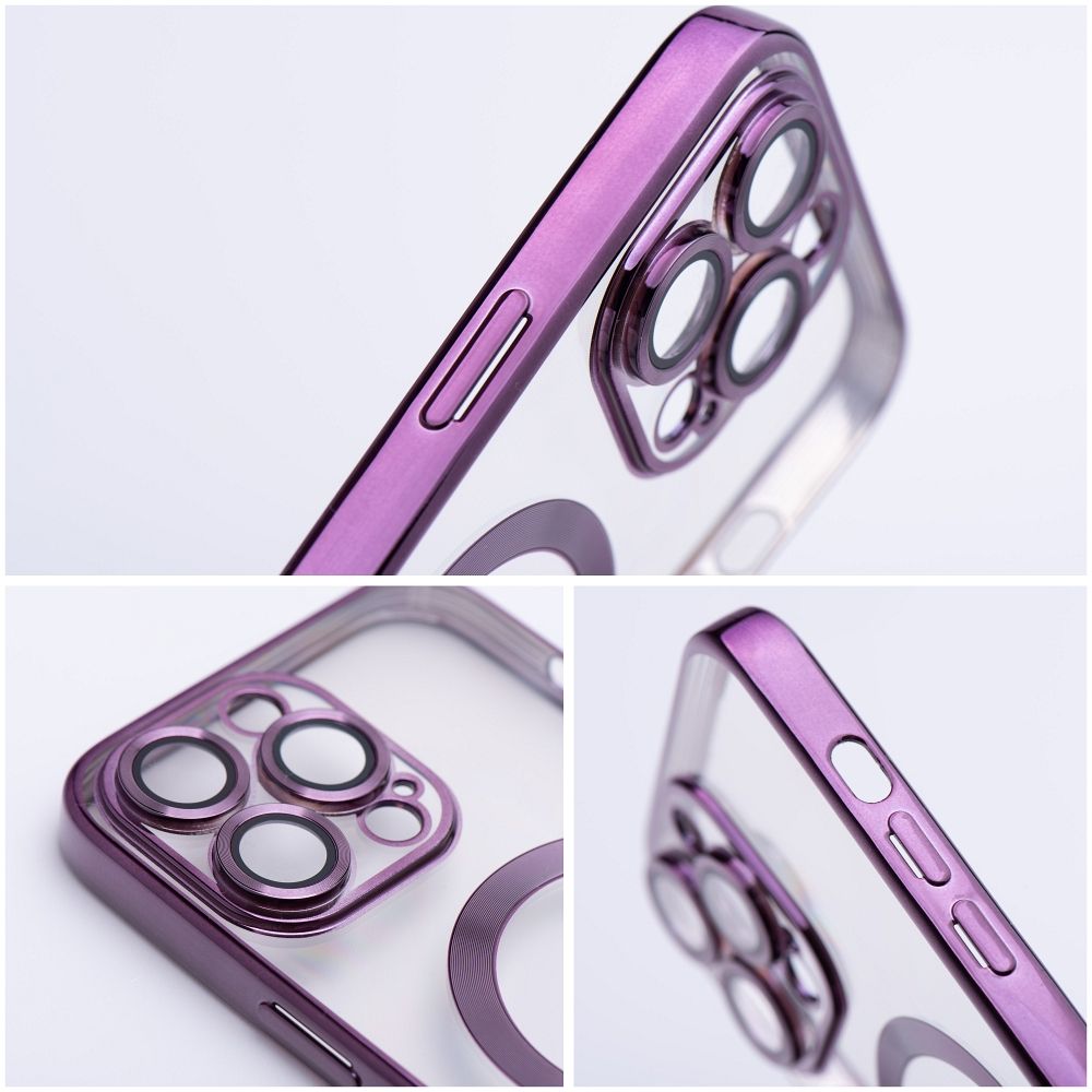 ELECTRO MAG COVER case compatible with MagSafe for IPHONE 17 Pro Max deep purple