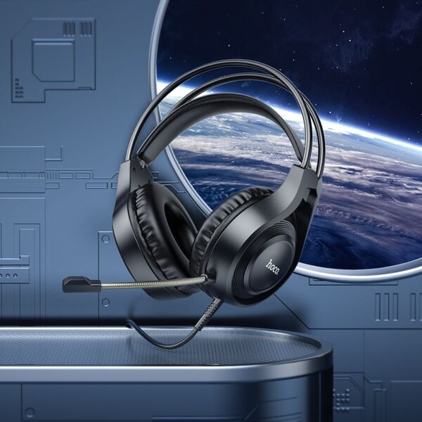 HOCO wire headphones Jack 3,5 mm with microphone W106 black