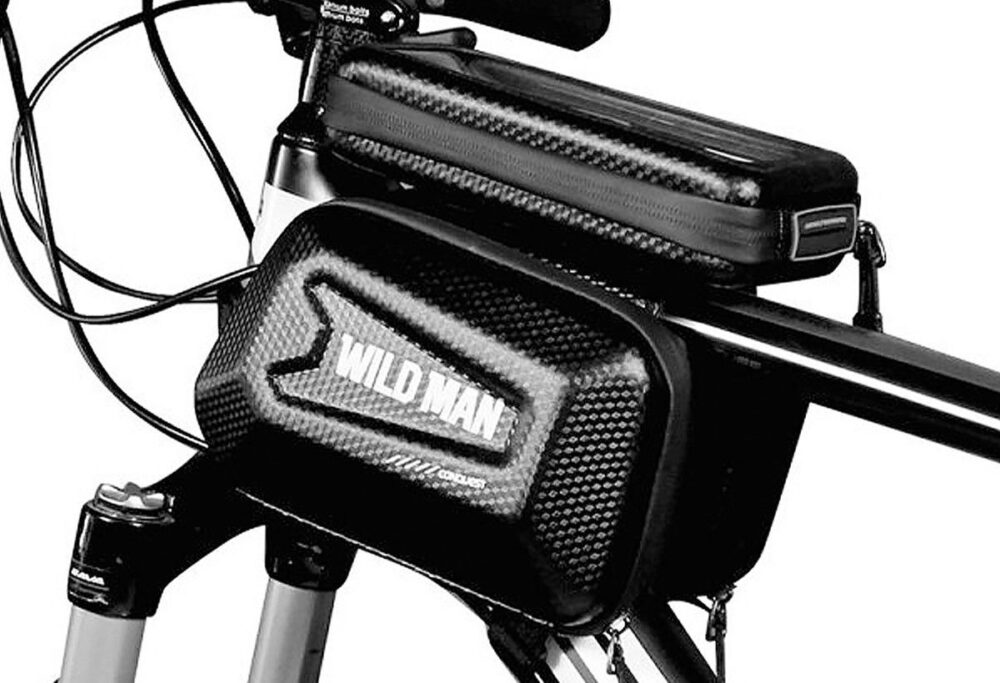 WILDMAN traveling bag for bike frame with zipper 1,2L (4"-7") E6S black