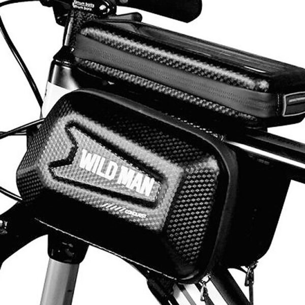 WILDMAN traveling bag for bike frame with zipper 1,2L (4"-7") E6S black