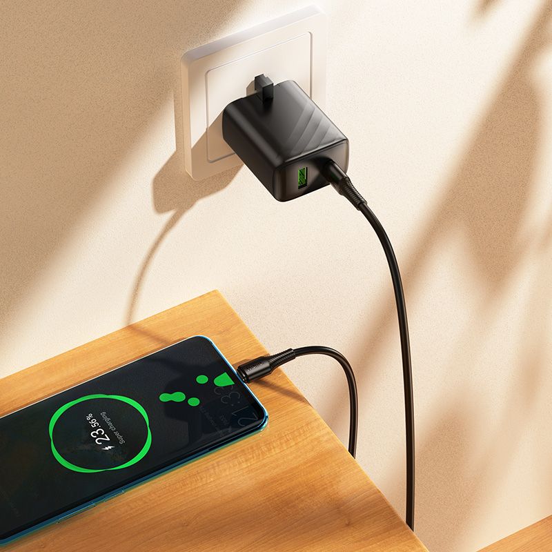 Cable USB C to USB C Hoco 3A 60W 1 m X120 black