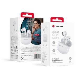 FORCELL F-AUDIO Clear Sound wireless earphones bluetooth TWS white
