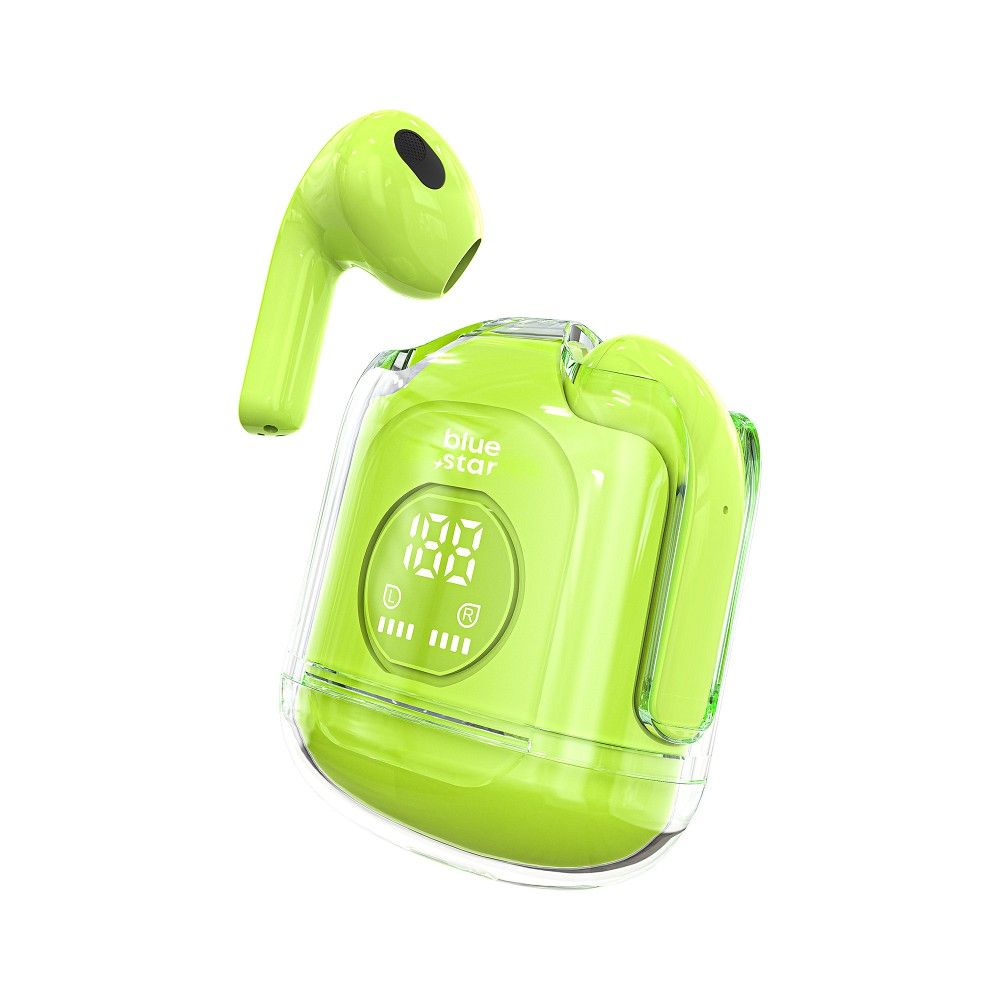 3f4f14477605fd3eb303944ada686a93 Wireless earbuds Blue Star Transparency Fi22 TWS green