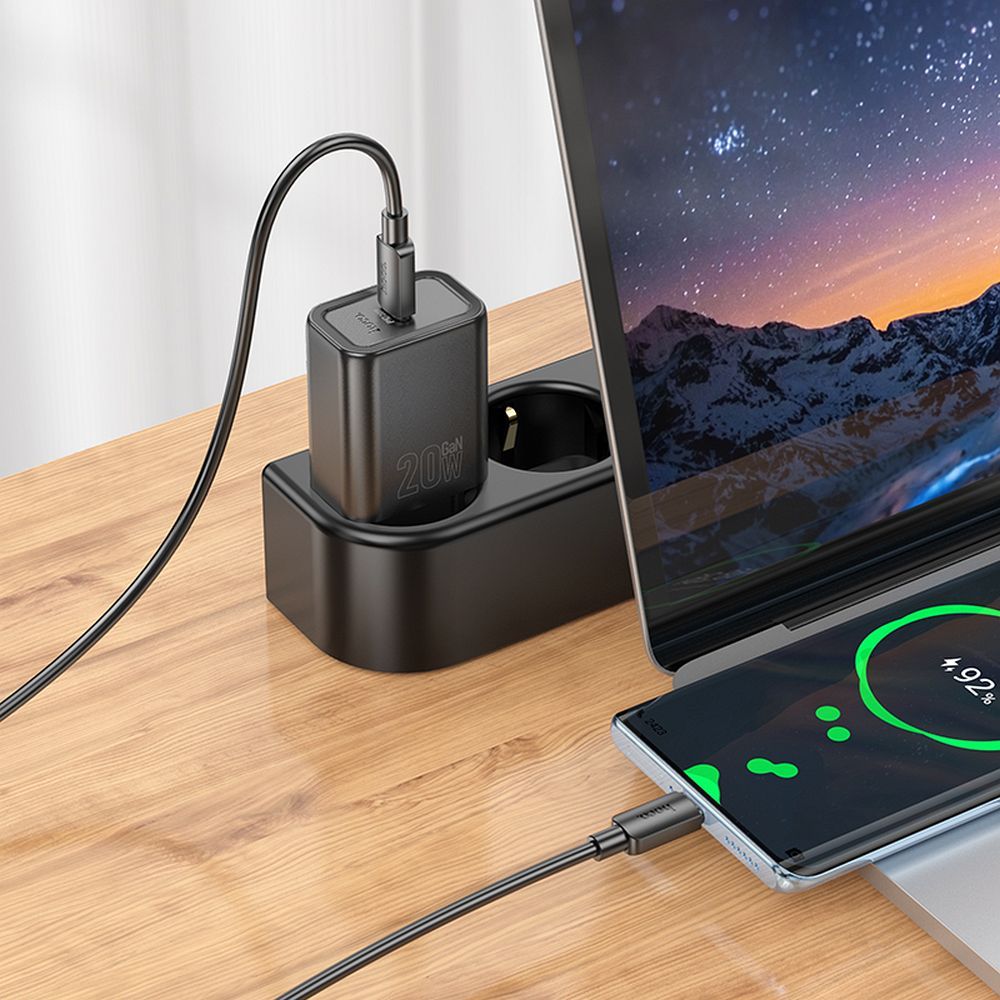 HOCO wall charger Type C PD QC 20W N60 black