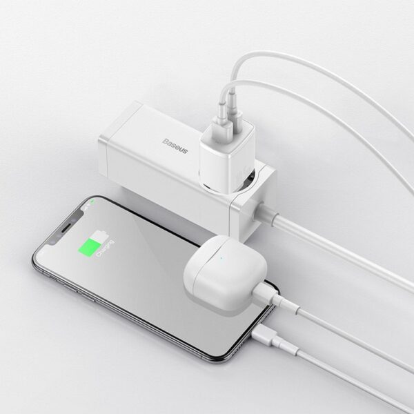 BASEUS wall charger 2 x USB A 2,1A 10,5W CCXJ010202 white