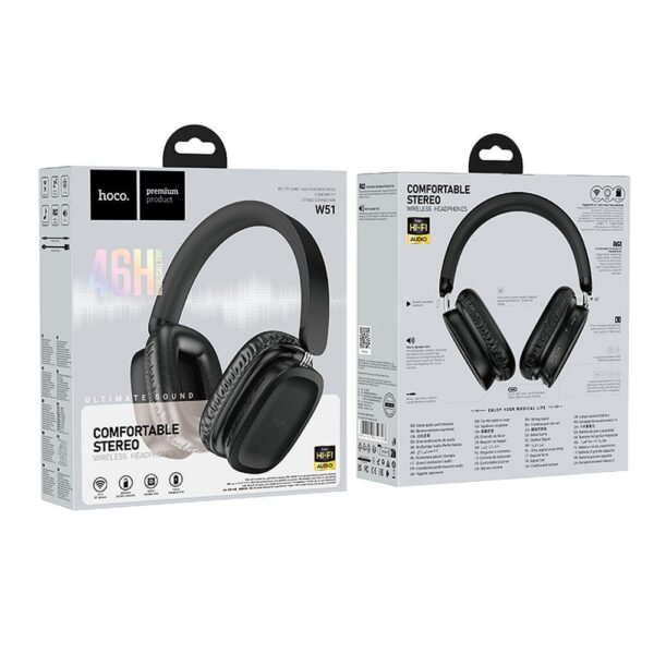 HOCO wireless headphones bluetooth W51 black