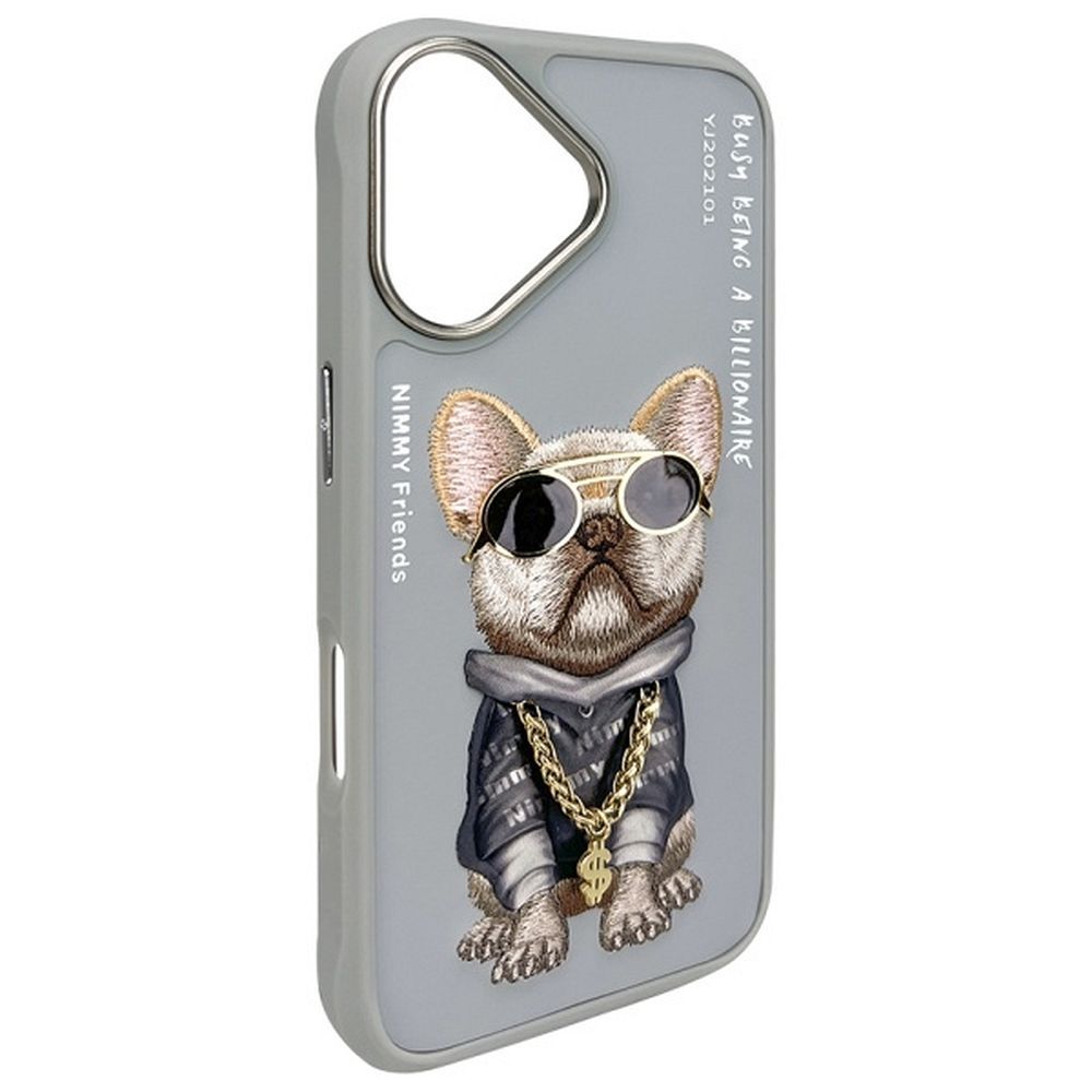 4198d412cbc1423351c087ffef516a1c NIMMY case GLASSES COOL DOG for IPHONE 16 gray
