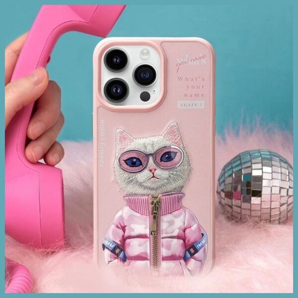 NIMMY case COOL&CUTE 2.0 Cat for IPHONE 15 Pro pink