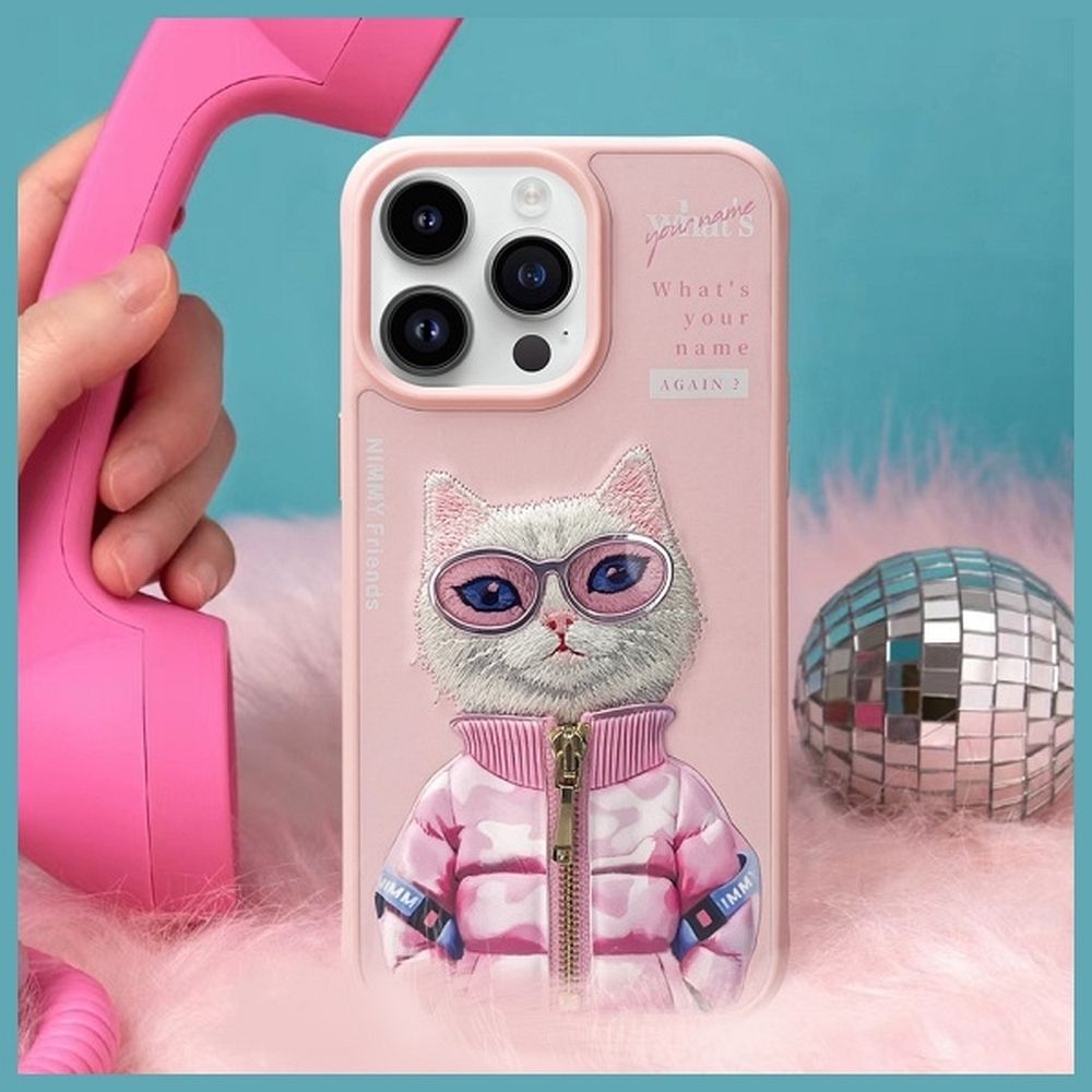 NIMMY case COOL&CUTE 2.0 Cat for IPHONE 15 Pro pink
